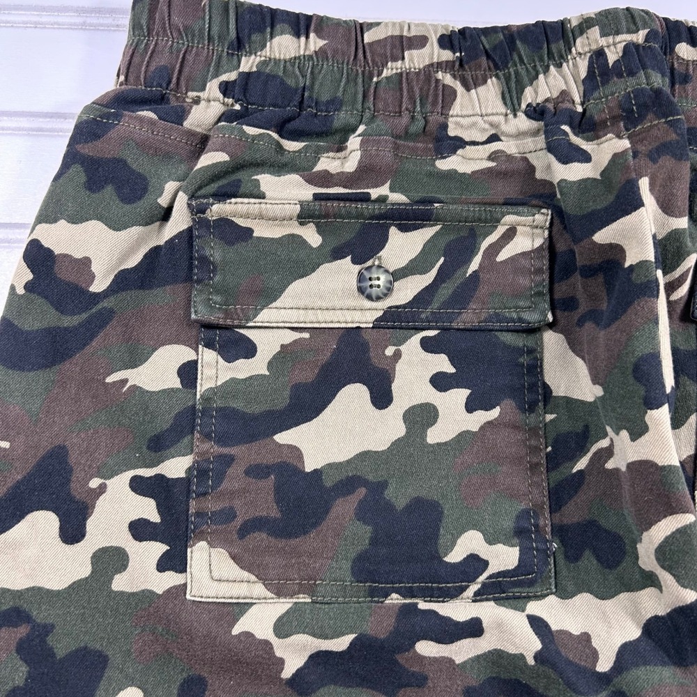 KUT from the Kloth Camo Utility Jogger Pants Womens L Green Woodland Drawstring - Picture 15 of 16